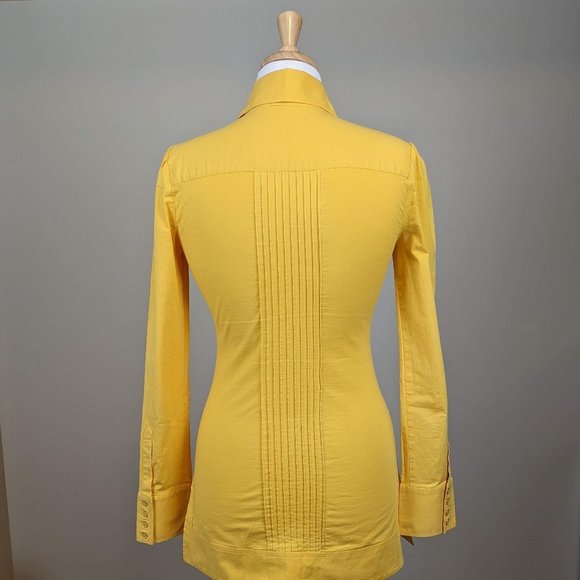Bebe Yellow Women's Blouse Small Size - Picture 4 of 17
